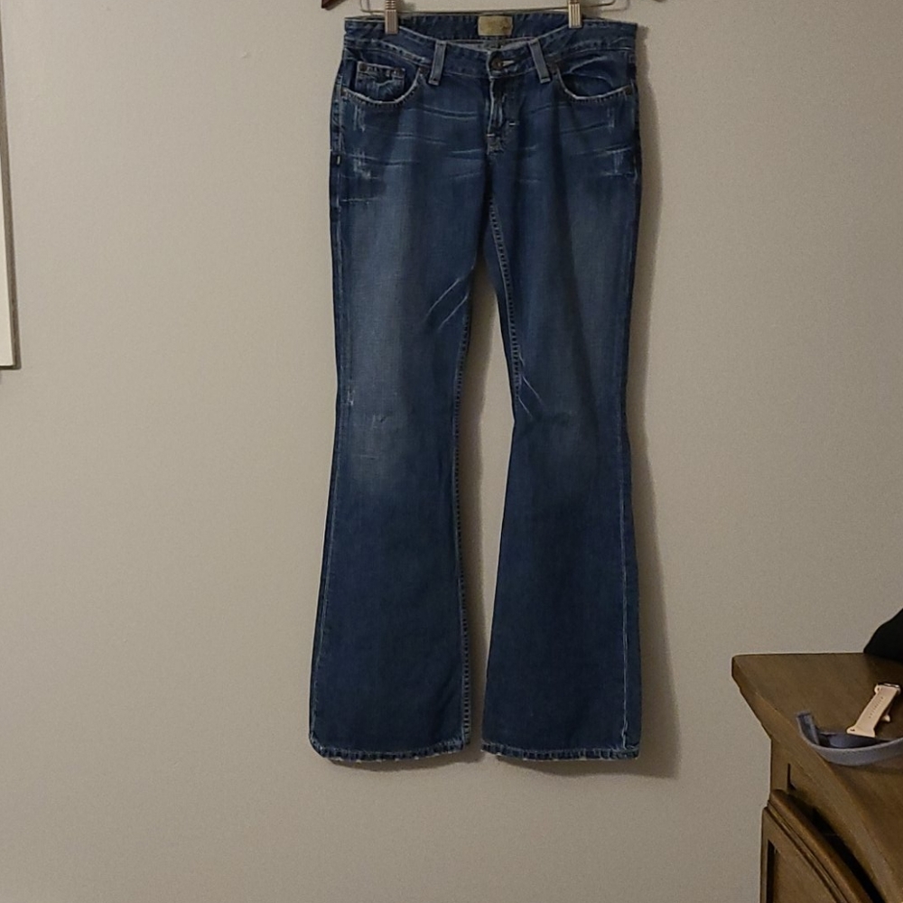 BKE Women's Blue Flare Jeans